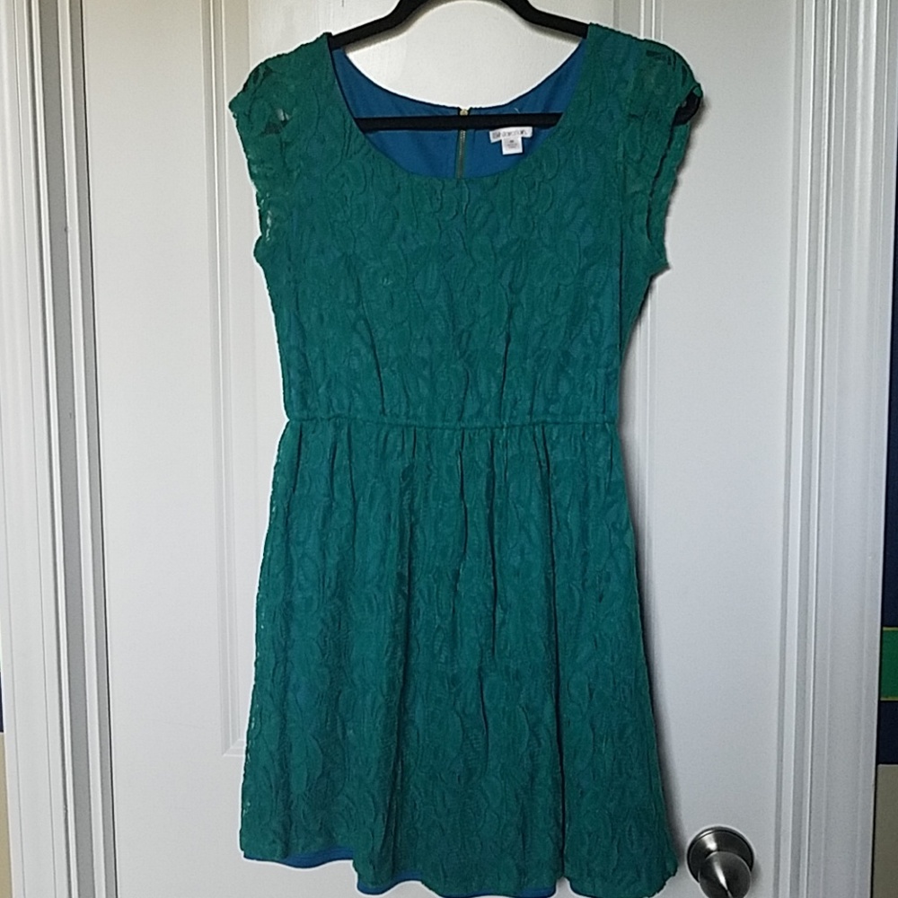 Blue lace dress